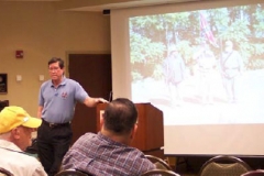 John Parrish presented the results of his recent research on the Tipton Family in England.