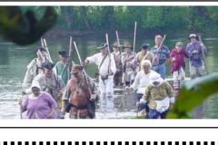 Reenactment of the Overmountain Men fording the Watauga